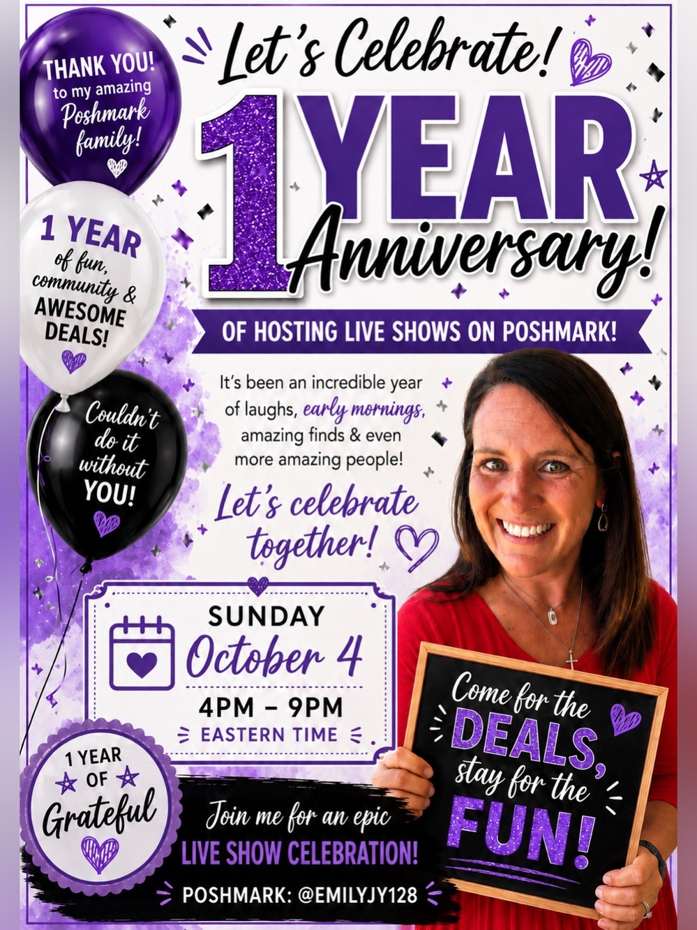 1 Year of Posh Live Shows!!  LET’S CELEBRATE!